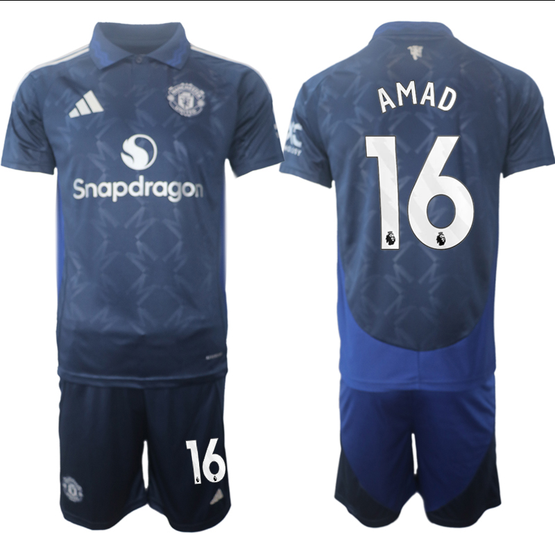 Men 2024-2025 Club Manchester United away blue #16 Soccer Jersey->indianapolis colts->NFL Jersey